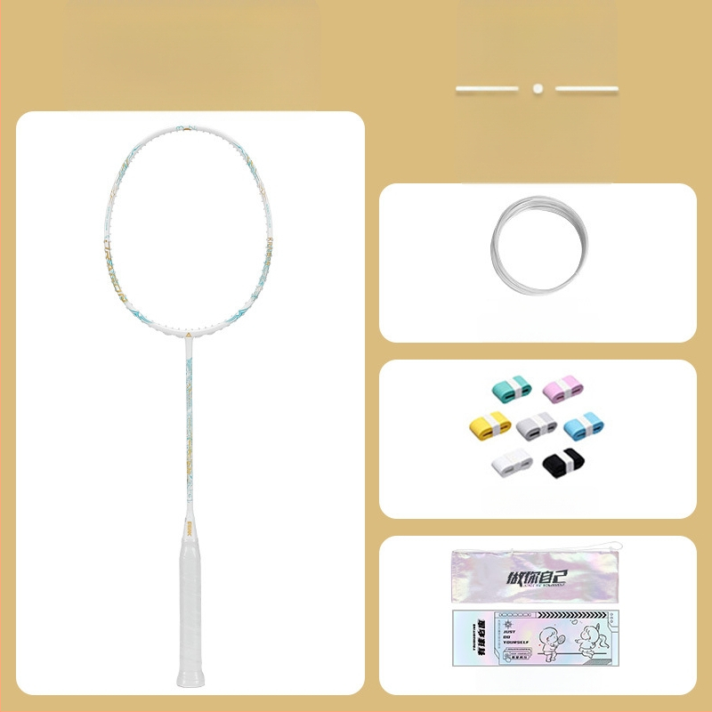 Kawasaki badmintoni reket, süsinikfiiber raam, kaal 75–79 g, 5U, otsene löök