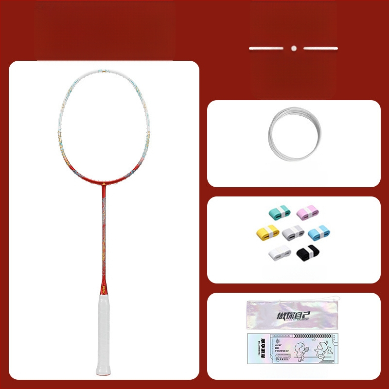 Kawasaki badmintoni reket, süsinikfiiber raam, kaal 75–79 g, 5U, otsene löök