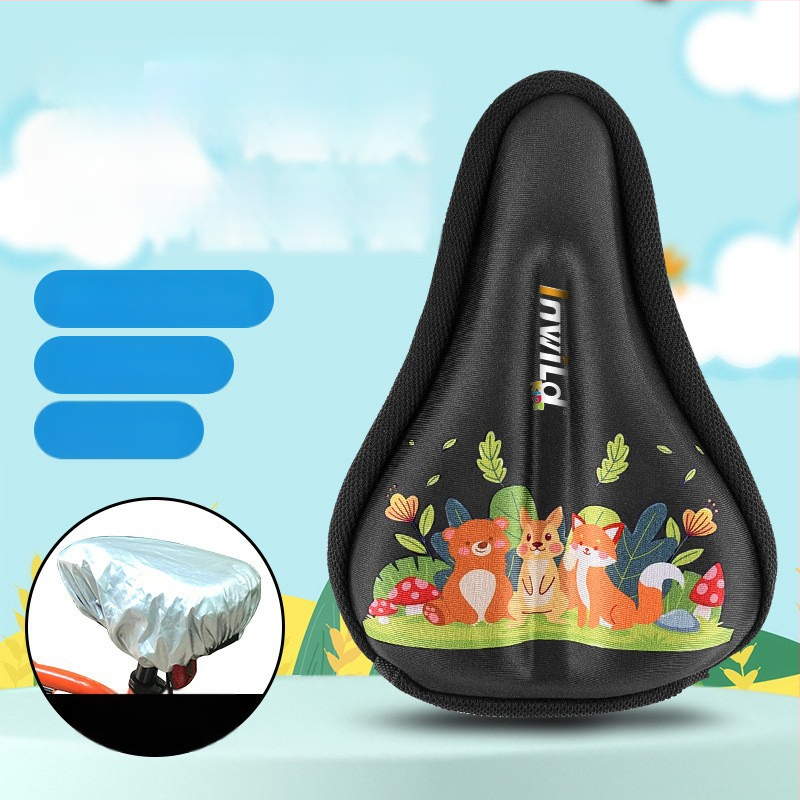 Inwild Laste jalgratta sadula kate – paksenenud, pehme silikoonist padja koos vahtu ja polüestriga, sobib jalgratastele ja lastevankritele