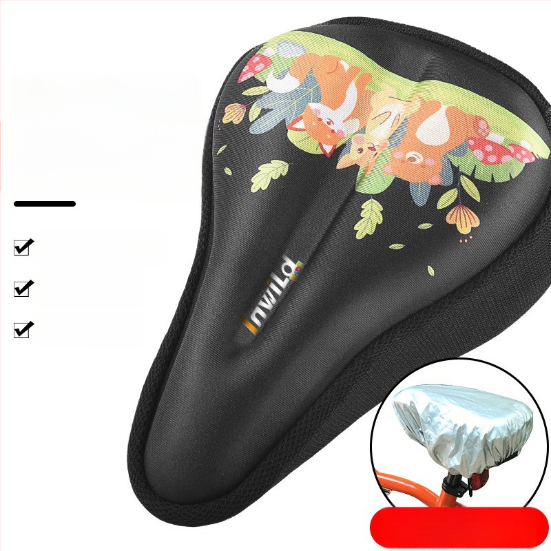 Inwild Laste jalgratta sadula kate – paksenenud, pehme silikoonist padja koos vahtu ja polüestriga, sobib jalgratastele ja lastevankritele