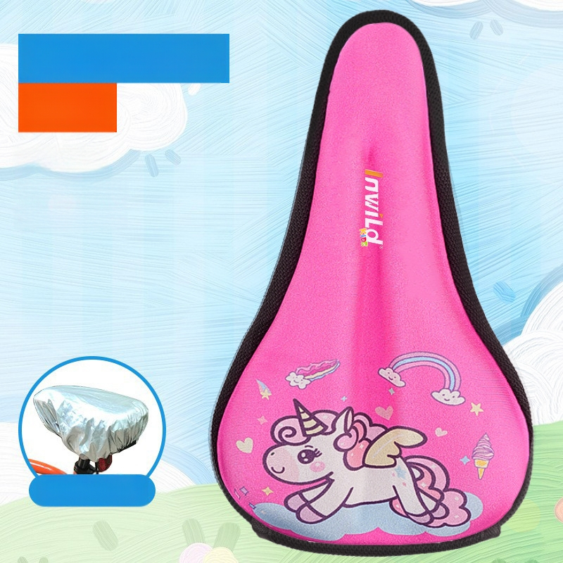 Inwild Laste jalgratta sadula kate – paksenenud, pehme silikoonist padja koos vahtu ja polüestriga, sobib jalgratastele ja lastevankritele