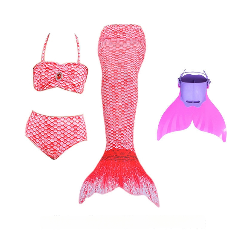 Vaikų mermaid uodegos maudymosi kostiumėlis mergaitėms — nailonas audinys, vinilonas 91–95% pluoštas, pamušalas 91–95%, bikini stilius
