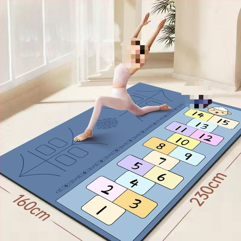 Covoraș de yoga, antiderapant, 8 mm grosime, material compozit, model geometric, covoraș de podea izolat fonic pentru acasă