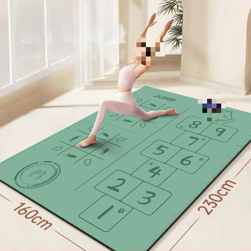 Covoraș de yoga, antiderapant, 8 mm grosime, material compozit, model geometric, covoraș de podea izolat fonic pentru acasă
