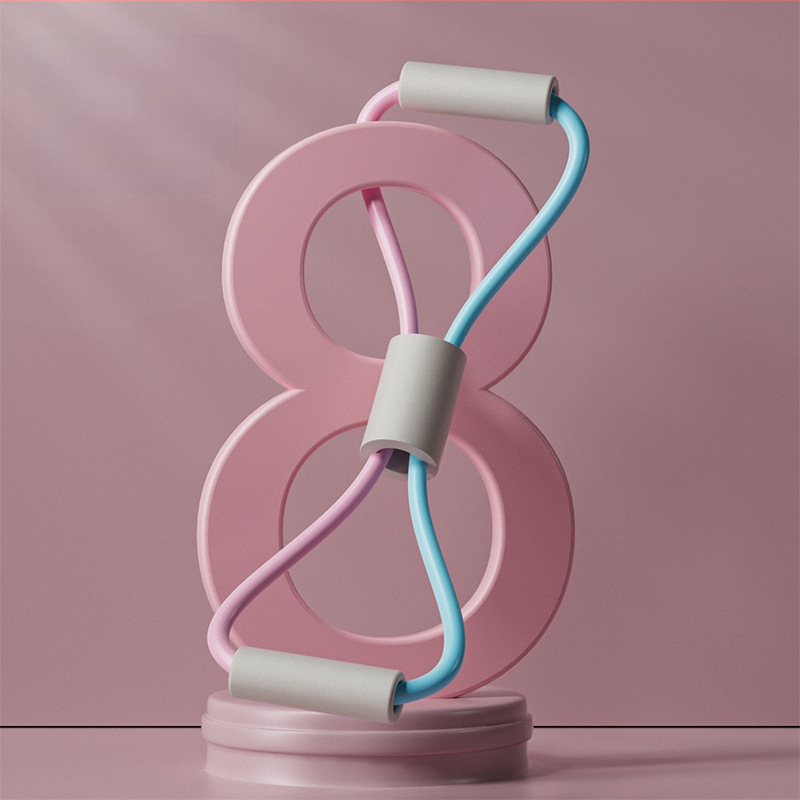 Kang Zhe Vilcējs – TPR materiāls, 8‑vārdu vilkšana, Atvērti pleci, Skaista mugura, Fitnesa aprīkojums