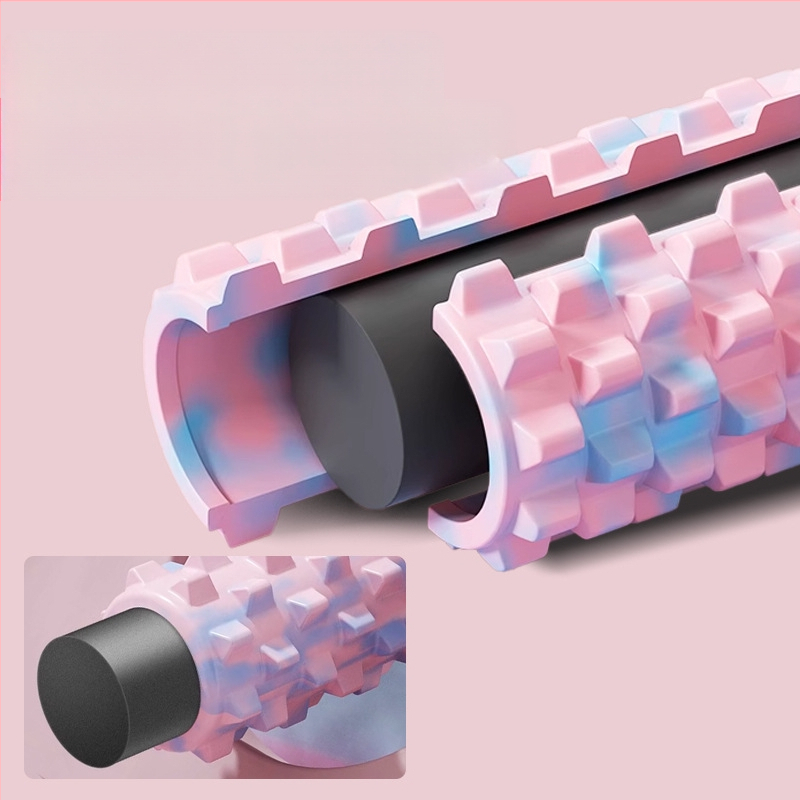 Ciets putu rulītis ar izciļņiem, muguras masāžas rullis, jogas aprīkojums, XINJIFU zīmols, iekšējā PVC caurule, ārējais EVA slānis