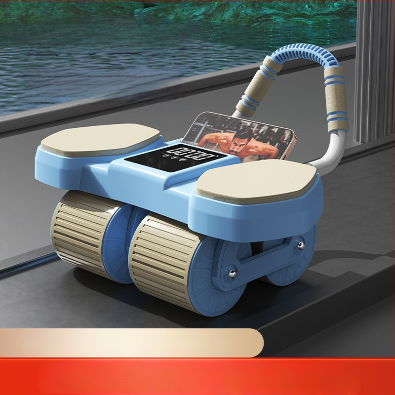 CF-099 Vēdera ritenis, 2,2 kg, četrroku riteņi ar automātisku atgriešanu, lielais laika displejs, piemērots birojā un mājās