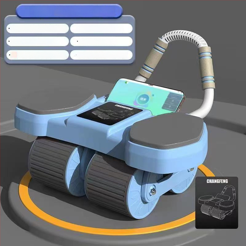 CF-099 Vēdera ritenis, 2,2 kg, četrroku riteņi ar automātisku atgriešanu, lielais laika displejs, piemērots birojā un mājās