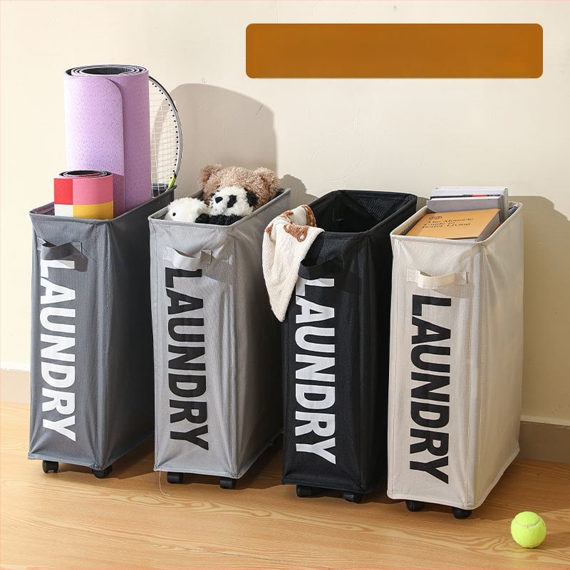 Naguan riteņiem paredzēts uzglabāšanas grozs sporta aprīkojumam un jogas matām — Oxford auduma organizators, vidēja un lielā izmēra, mūsdienīgs minimālisma dizains