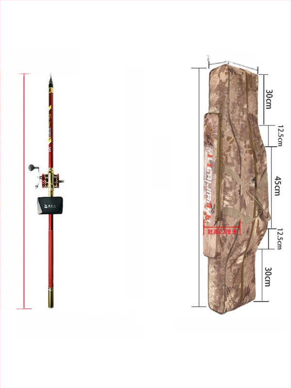 Чанта за рибарски пръти – пълен комплект, отделения за стръв, влакно, пръчка и макари, плат Oxford