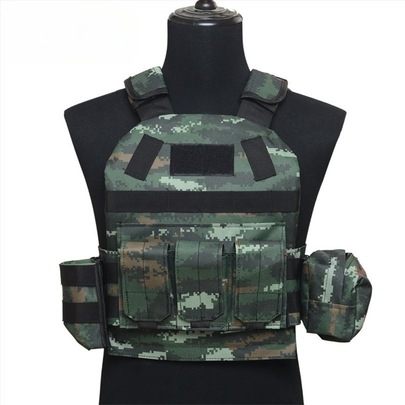 Bērnu taktiskā veste — viegla, kamuflāžas raksts, elpojoša, ūdensnecaurlaidīga