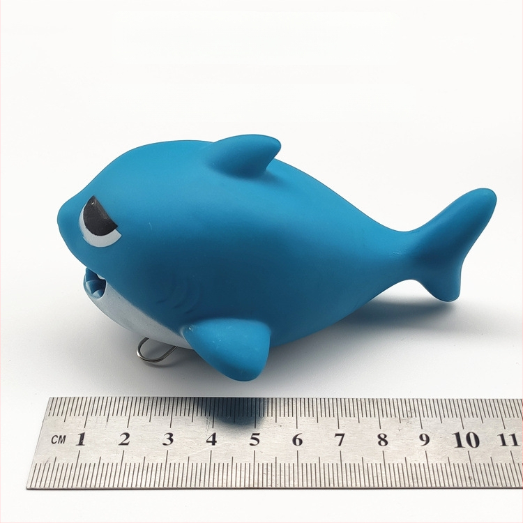 Плаващ пате за риболов – DIY аксесоари за закопчаване на риба, карикатурен флоат с форма на акула (Марка: Stream fishing gear; Материал: винил)