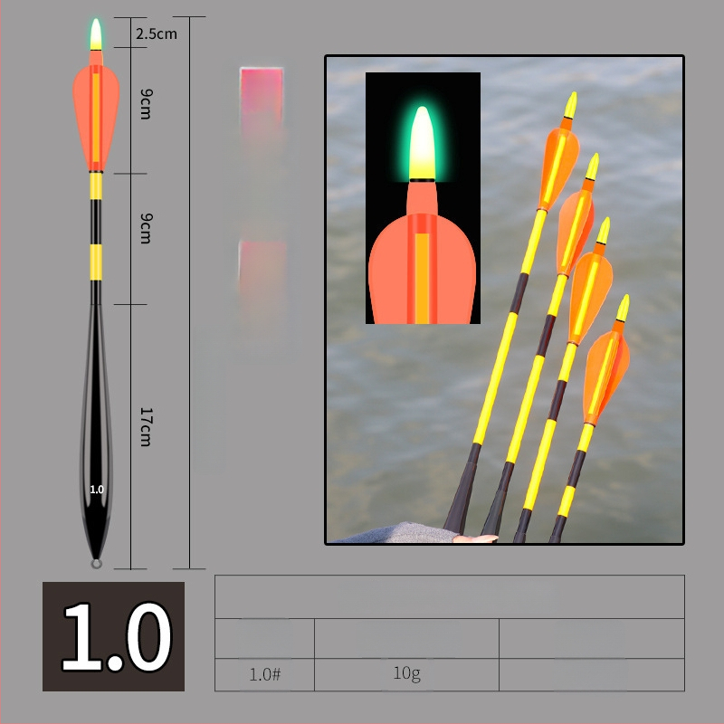 Плавач за риболов на скалист бряг и море, светещ ракетен стил с плъзгаща се система – пластмасов