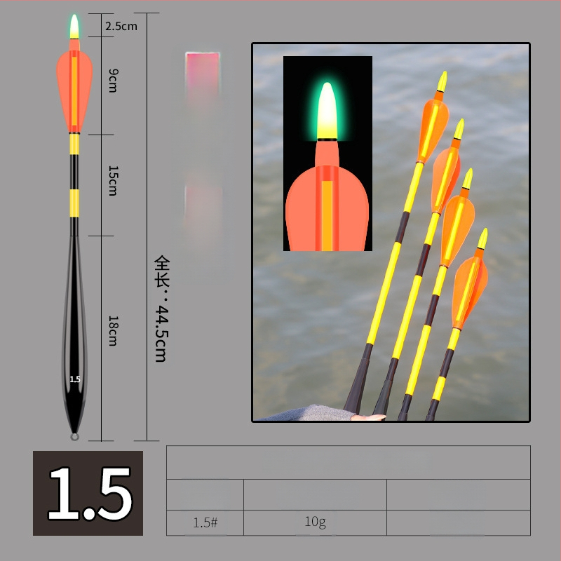 Плавач за риболов на скалист бряг и море, светещ ракетен стил с плъзгаща се система – пластмасов