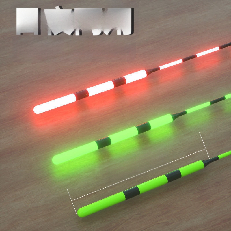 Вертикален риболовен поплавък с ултраяр електронен светлинен модул, висока чувствителност към гравитацията, люмиращ променящ цвета ефект, за дневна и нощна употреба, композитен материал