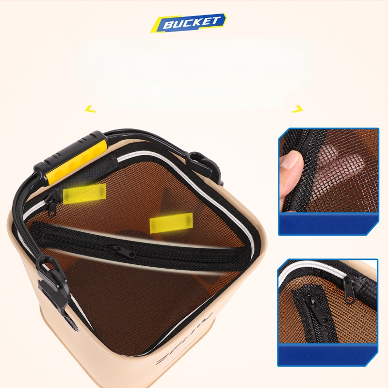 Сгъваема многофункционална преносима кофа за живи риби за риболов на открито (тегло 0,3 кг)