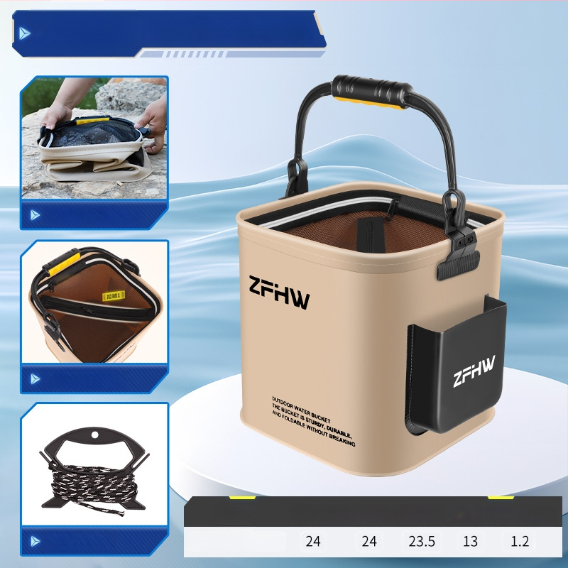 Сгъваема многофункционална преносима кофа за живи риби за риболов на открито (тегло 0,3 кг)