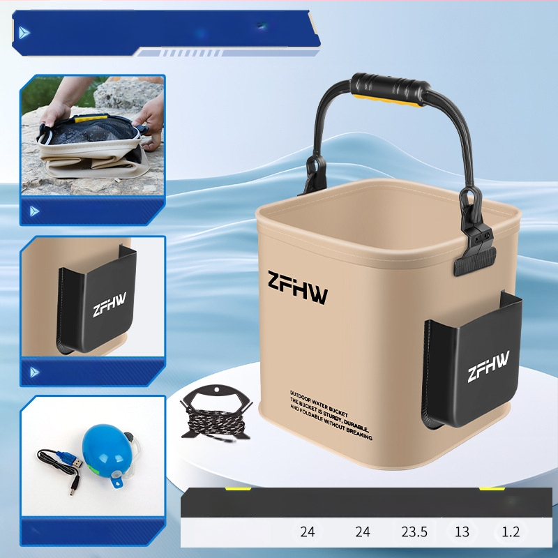 Сгъваема многофункционална преносима кофа за живи риби за риболов на открито (тегло 0,3 кг)