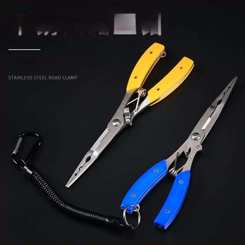 Huansheng неръждаеми стоманени клещи за риболов с извита челюст за отстраняване на кука