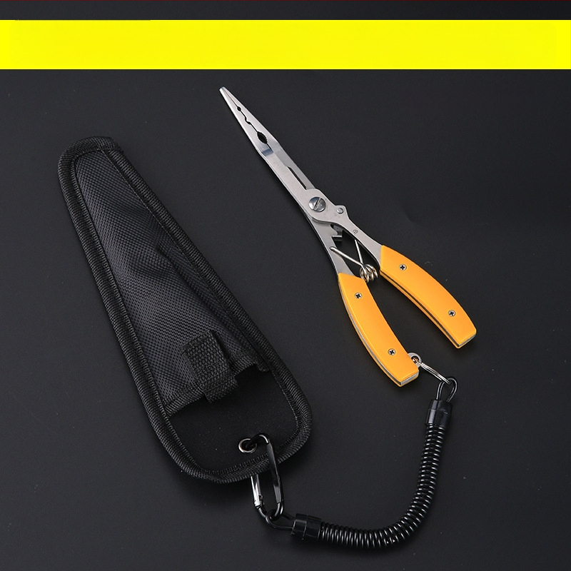 Huansheng неръждаеми стоманени клещи за риболов с извита челюст за отстраняване на кука