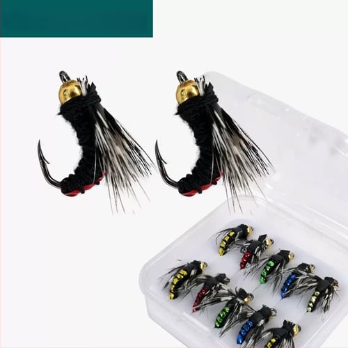 Burning Eagle бионична примамка за риболов с мухи – комплект фалшиви примамки: имитации на пеперуди и комари, смесен набор куки в кутия