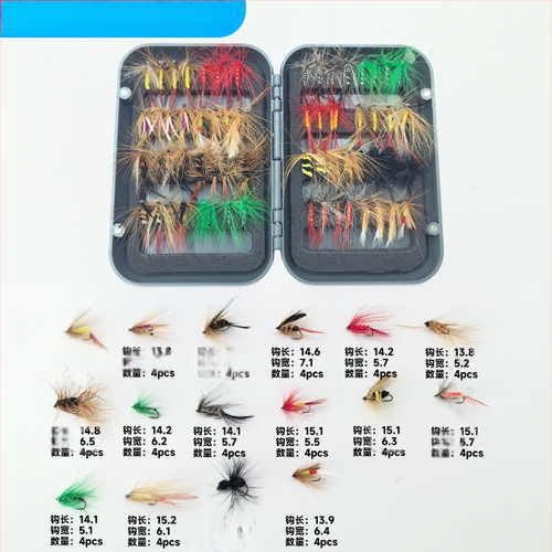 Burning Eagle бионична примамка за риболов с мухи – комплект фалшиви примамки: имитации на пеперуди и комари, смесен набор куки в кутия