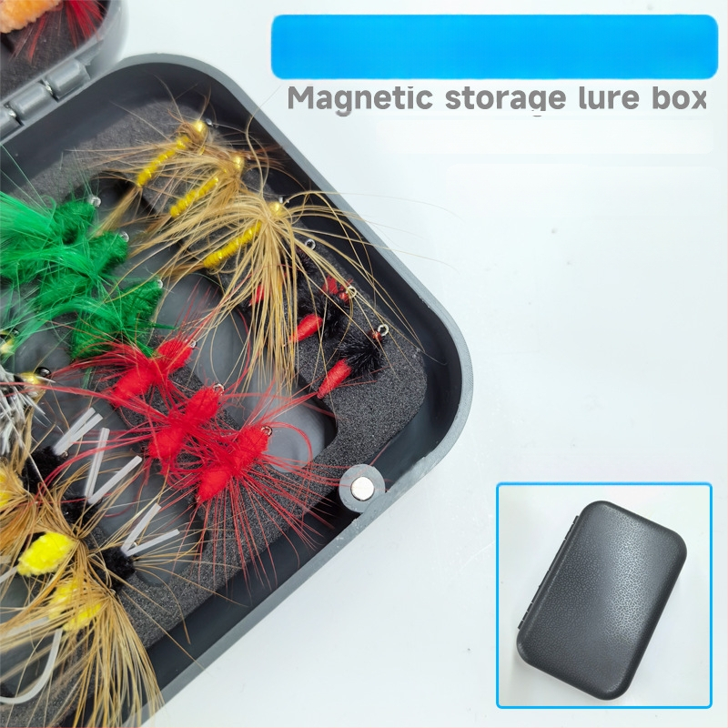 Burning Eagle бионична примамка за риболов с мухи – комплект фалшиви примамки: имитации на пеперуди и комари, смесен набор куки в кутия