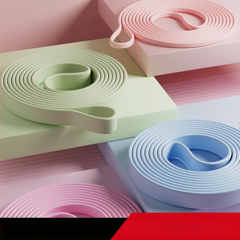 Silikona fitnesa elastīgā lente sievietēm — joga pretestība, spēka treniņš, vilkšanas atbalsts, mājas lietošanai. Zīmols: Wosweir
