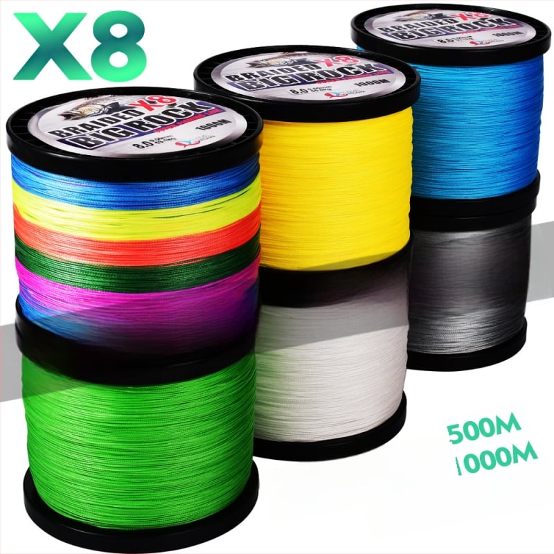 Yaoxin PE плетена риболовна линия, сила 6, 6 броя в опаковка, основна линия