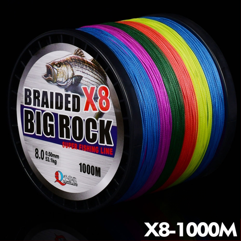 Yaoxin PE плетена риболовна линия, сила 6, 6 броя в опаковка, основна линия