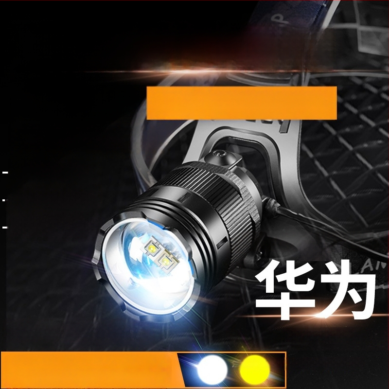 Shuosen Įkraunamas ultra ryškios galinės žibinto žvejybai naktį – 18650 baterija, atsparus vandeniui, 8–10 val. veikimo laikas, 266 g, elastinga galvos juosta