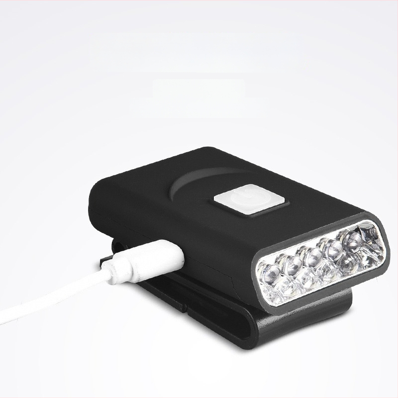 Lampa LED cu clemă pentru șapcă, KC certificat, cu senzor, 1W, 500mAh, încărcare Type-C, iluminare pentru pescuit