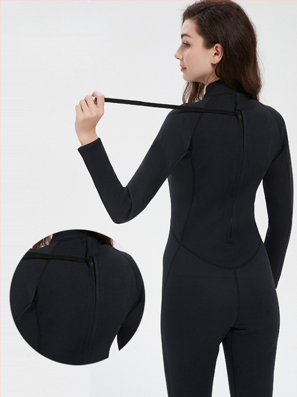 Sieviešu pilnais wetsuits, 1,5 mm, UV aizsardzība, ķīmisko šķiedru maisījums, niršana