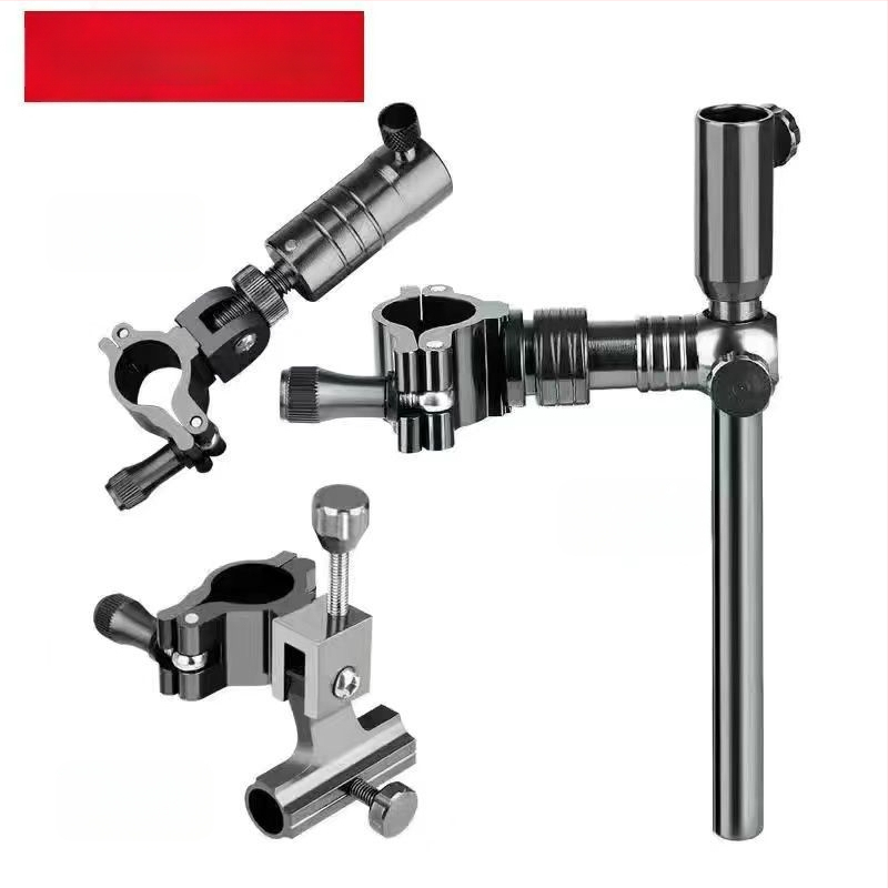 Универсален държател за пръчки за риболовен стол от алуминиев сплав — двойна и единична поставка, удебелен рафт за пръчки