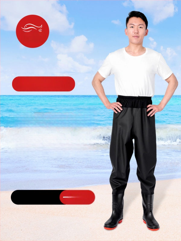 PVC makšķerēšanas apģērbs: pilnīgi ūdensnecaurlaidīgas bikses un lietus jaka, 2 kabatas, bez glābšanas vestes