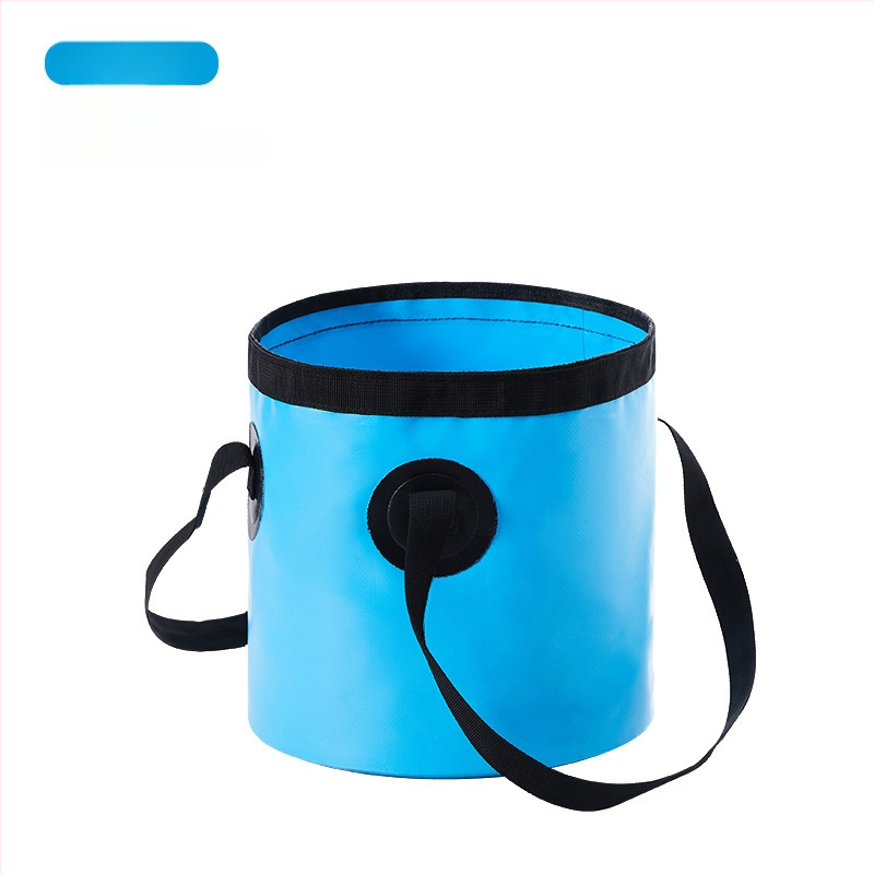 Lahutatav välistes kasutamiseks näo- ja jala pesemise ämber, kalastamiseks ja veesalvestuseks; materjal: 600D PVC võrgukangas; kaal umbes 0,3 kg; turule tuleb 2024 kevadel