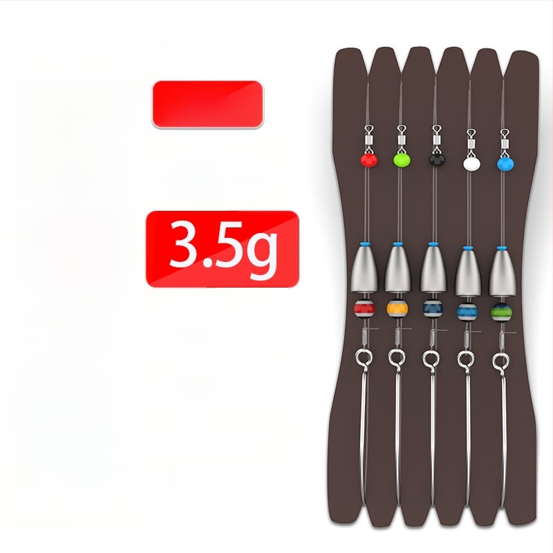 Texas rig komplekts – Gediron, Nr. 1 āķi ar bodēm, 500 gab.