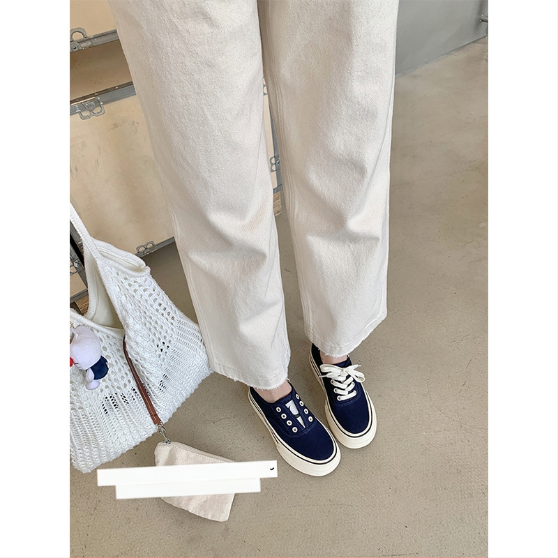 Sieviešu kurpes no govs ādas ar iekšējo pacēlumu, Korejas stila, apaļa purngala, šņorējamas, bieza zole