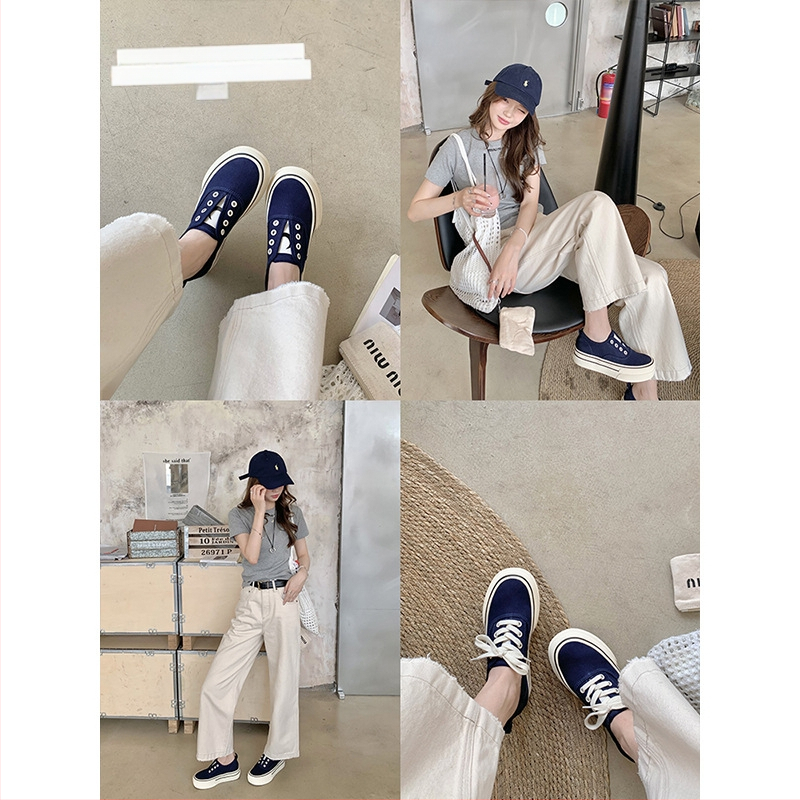 Sieviešu kurpes no govs ādas ar iekšējo pacēlumu, Korejas stila, apaļa purngala, šņorējamas, bieza zole