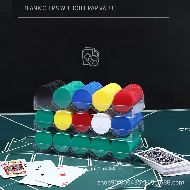 Šaha un kāršu spēlēm vērsti čipi, plakani plastmasas diski, PS materiāls, lāzera gravēšana, bez nominālvērtības, zīmols Born Good Hand