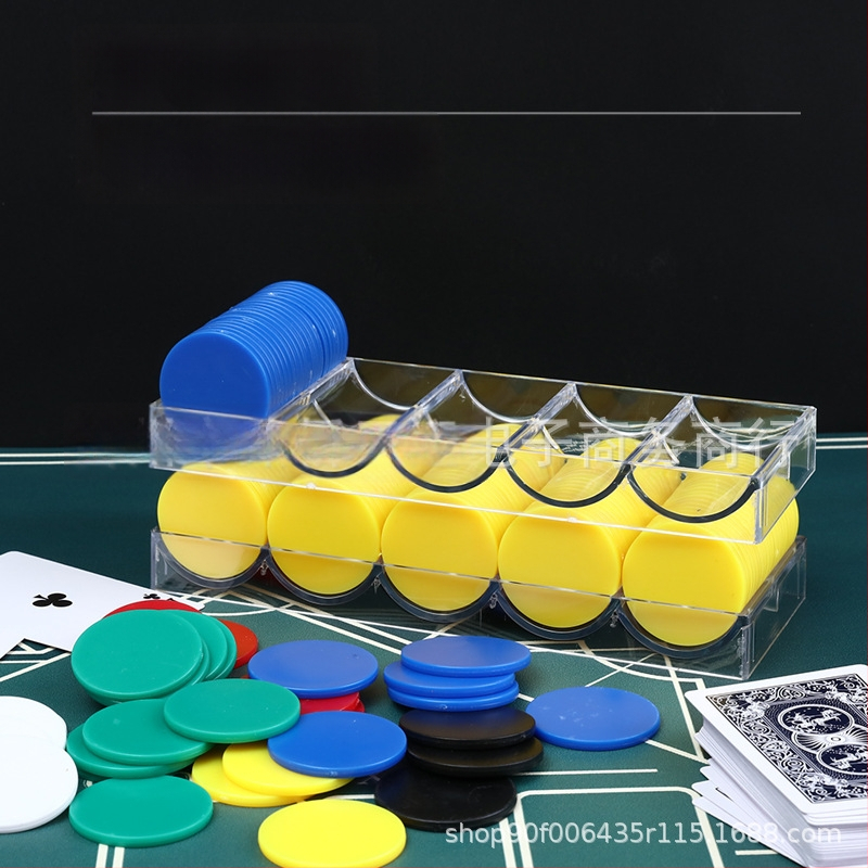 Šaha un kāršu spēlēm vērsti čipi, plakani plastmasas diski, PS materiāls, lāzera gravēšana, bez nominālvērtības, zīmols Born Good Hand