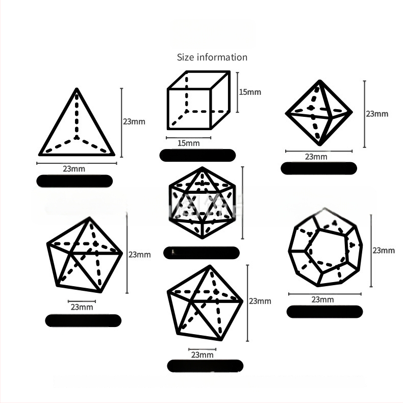 Kristāla kauliņi Z01 galda spēlēm, 20 sejām, sintētiski kristāli, taisnstūra stilā, izcelsme Foshan, apstrādes pielāgošana, iepakojums 1 gab