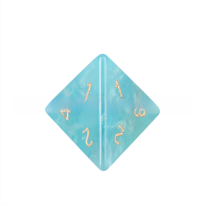 Galda spēļu kauliņi – dabīgi kristāla dārgakmeņi, divdesmitpusēji, taisnā leņģa stilā, wowu