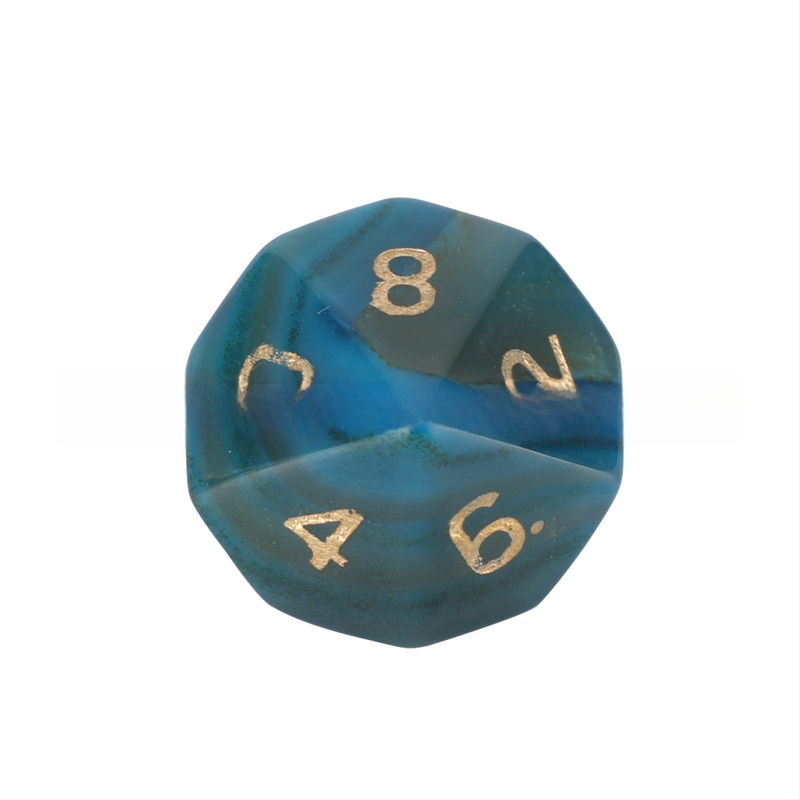 Galda spēļu kauliņi – dabīgi kristāla dārgakmeņi, divdesmitpusēji, taisnā leņģa stilā, wowu