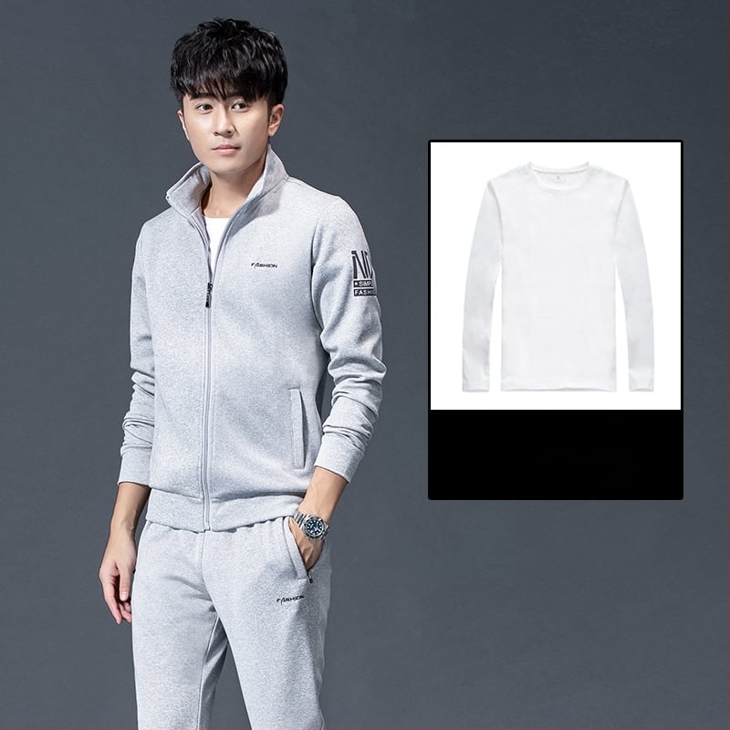 Universāls sporta komplekts ziemas-pavasara-rudens sezonām, garas piedurknes, apkakles tipa lapels, bez līnijas, 95% poliesteris