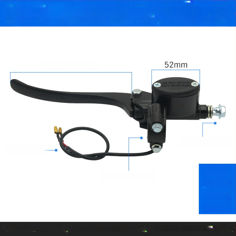 Augšējā bremžu šķidruma sūknis disku bremzēm, alumīnija korpuss, Ø22 mm diametrs, Mojielong, piemērots priekšējai un aizmugurējai bremzei