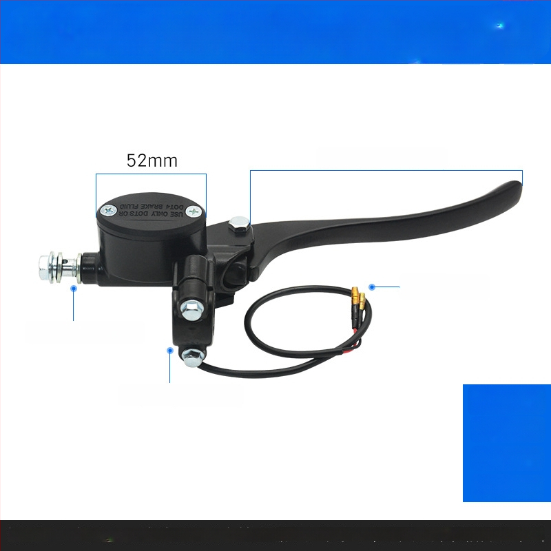 Augšējā bremžu šķidruma sūknis disku bremzēm, alumīnija korpuss, Ø22 mm diametrs, Mojielong, piemērots priekšējai un aizmugurējai bremzei