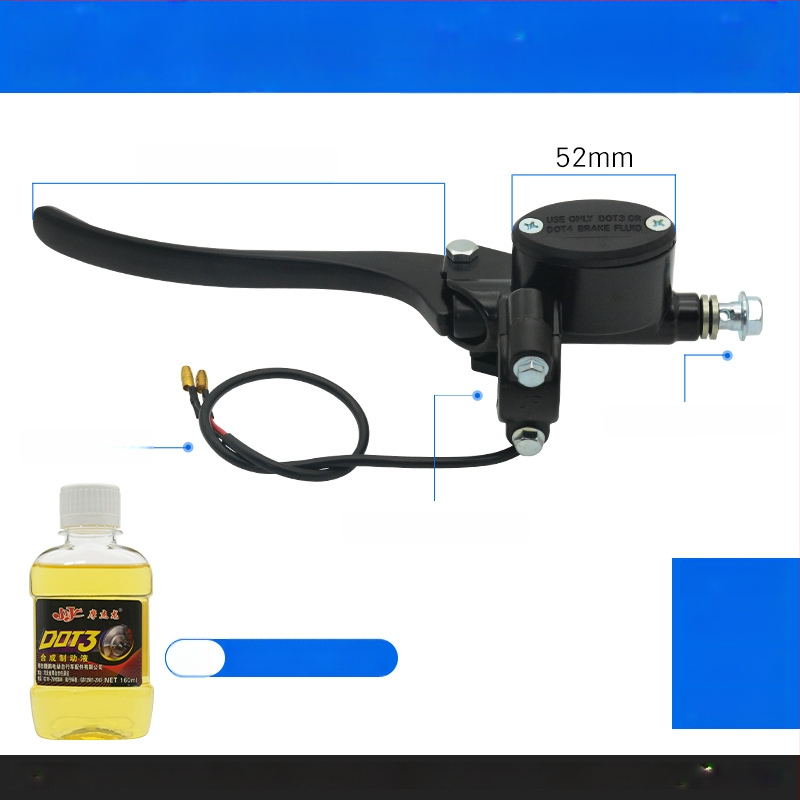 Augšējā bremžu šķidruma sūknis disku bremzēm, alumīnija korpuss, Ø22 mm diametrs, Mojielong, piemērots priekšējai un aizmugurējai bremzei