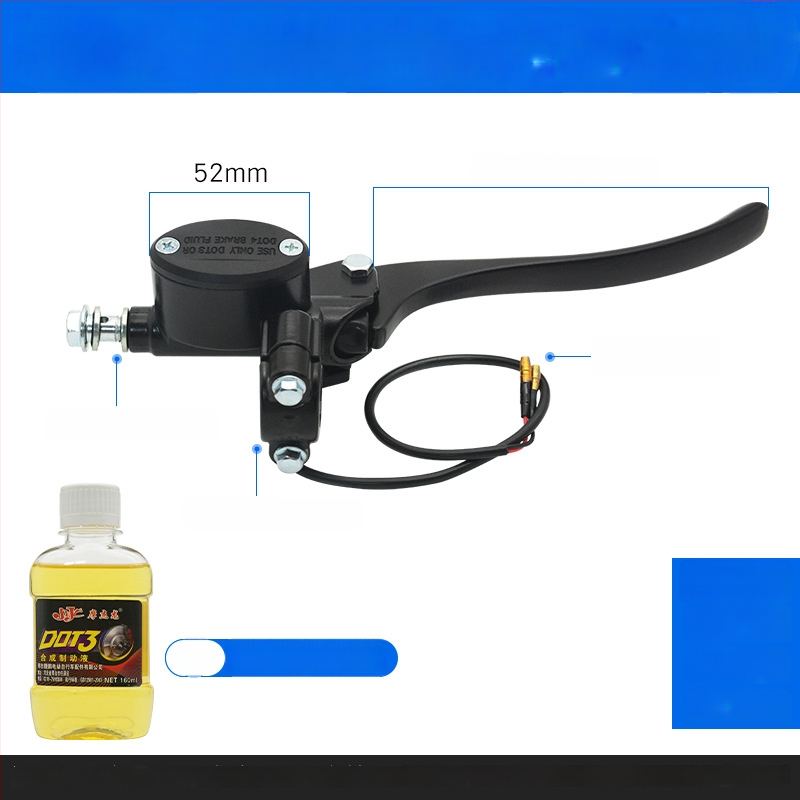 Augšējā bremžu šķidruma sūknis disku bremzēm, alumīnija korpuss, Ø22 mm diametrs, Mojielong, piemērots priekšējai un aizmugurējai bremzei