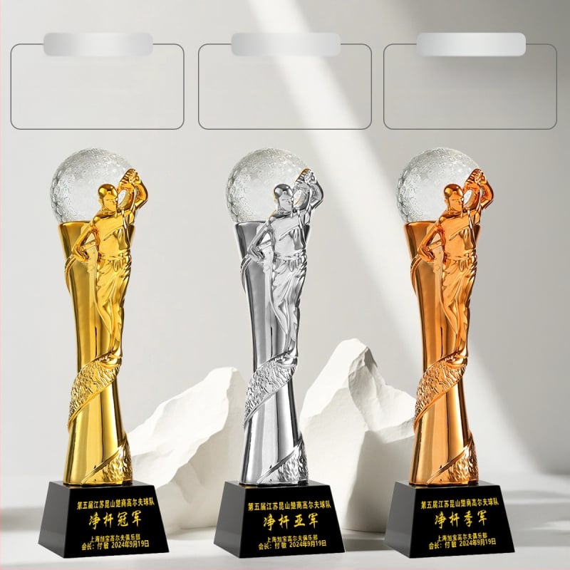 Спортен трофей – смола, персонализиран логотип, марка Shadow Crystal Fantasy Dust, идеален за награди, корпоративни подаръци и декорация